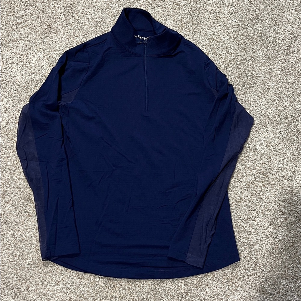 Navy Long Sleeve Quarter-Zip Top